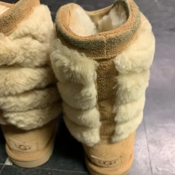 Ugg Size 6 Tan Fur Boots