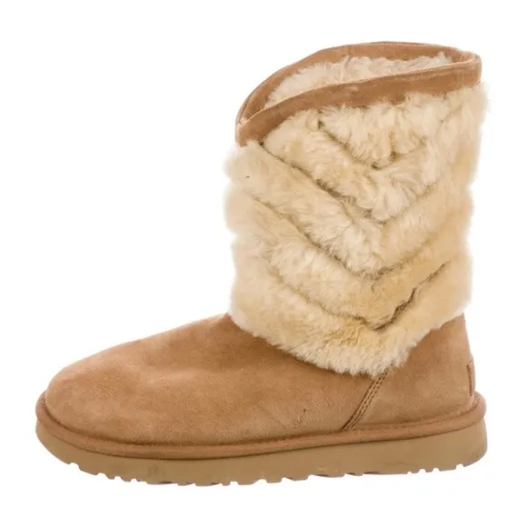 Ugg Size 6 Tan Fur Boots
