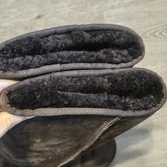 UGG tall classic chocolate brown winter fur boots