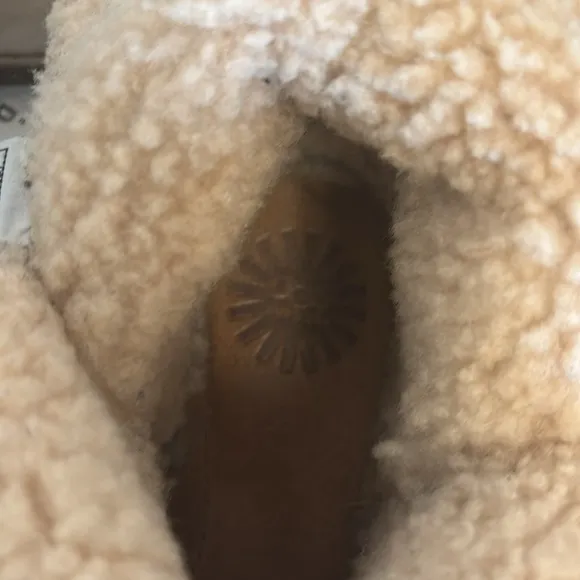 UGG Tan and Cream Winter Boots with Suede and Furry Lining