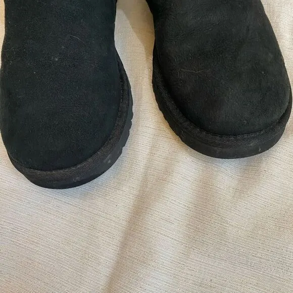 UGG Triple Botton Black Boots Women Size 8