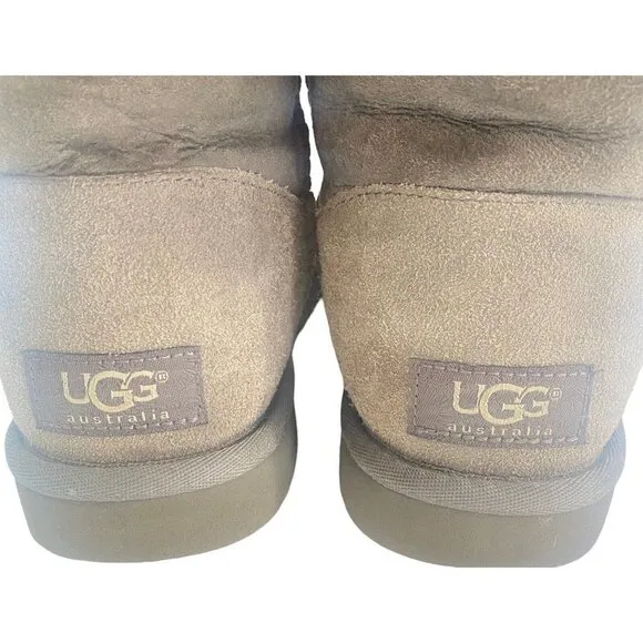 UGG Women Bailey Button II Boots Sheepskin Gray 6 S-1a