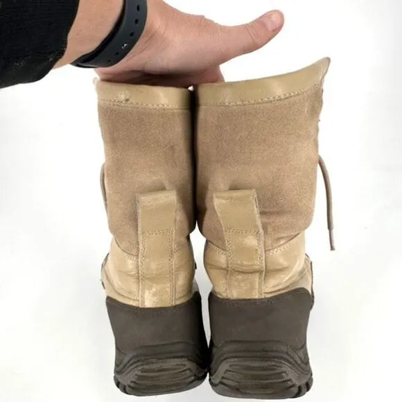 UGG Women's Adirondack II Sand Waterproof Leather Fur Snow Boots Beige Size 8