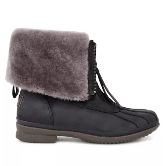 UGG Women's Arquette Sheepskin and Nubuck Zip Boots 9