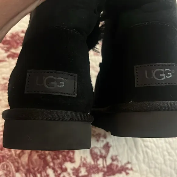 UGG Women's Black Fur-Lined Boots