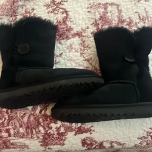 UGG Women's Black Fur-Lined Boots