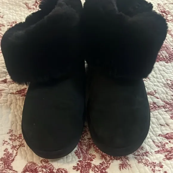 UGG Women's Black Fur-Lined Boots