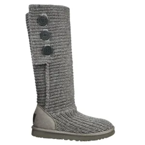 UGG Women’s Cardy Grey Knit Pull Up Winter Boot Size US 7