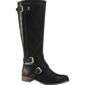 UGG Womens Cydnee Leather Knee High Buckle Boots Black
