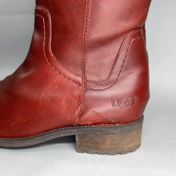 UGG Women's Size 10 Dahlen Stout Tall Leather Fully Insulated Riding Boots