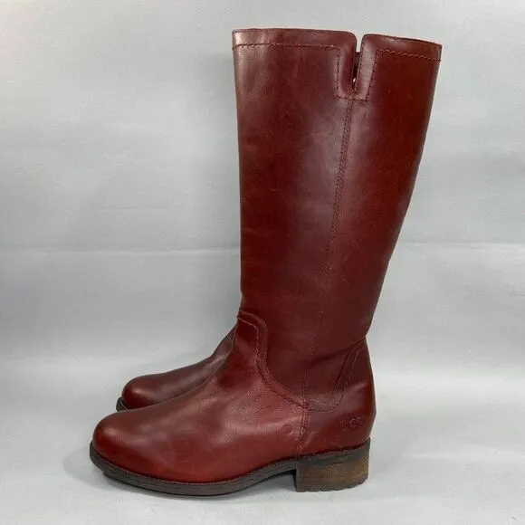 UGG Women's Size 10 Dahlen Stout Tall Leather Fully Insulated Riding Boots