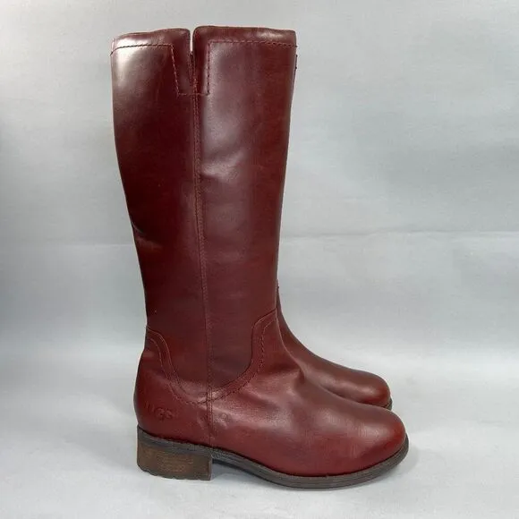 UGG Women's Size 10 Dahlen Stout Tall Leather Fully Insulated Riding Boots