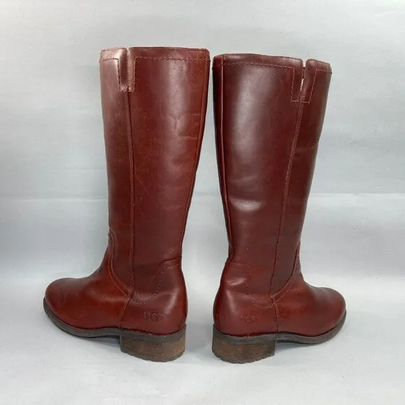 UGG Women's Size 10 Dahlen Stout Tall Leather Fully Insulated Riding Boots