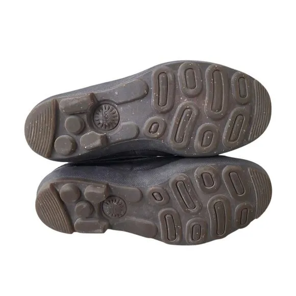 UGG Womens Size 7 Event Snowpeak Waterproof Rubber Bottom Short Black Booties