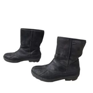 UGG Womens Size 7 Event Snowpeak Waterproof Rubber Bottom Short Black Booties