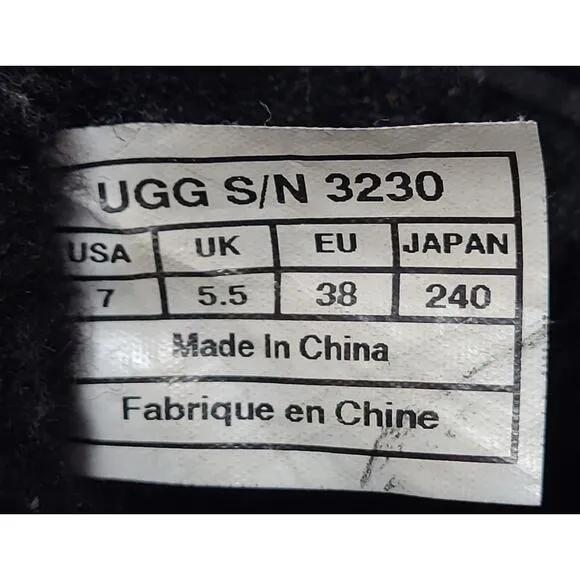 UGG Womens Size 7 Event Snowpeak Waterproof Rubber Bottom Short Black Booties
