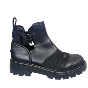 Ugg Women's Stockton Booties Ankle Boots Black Waterproof Leather buckle 6.5
