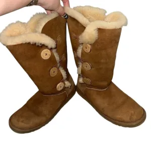 UGG Women's Tall‎ Bailey Button Boots - Chestnut, Size 8