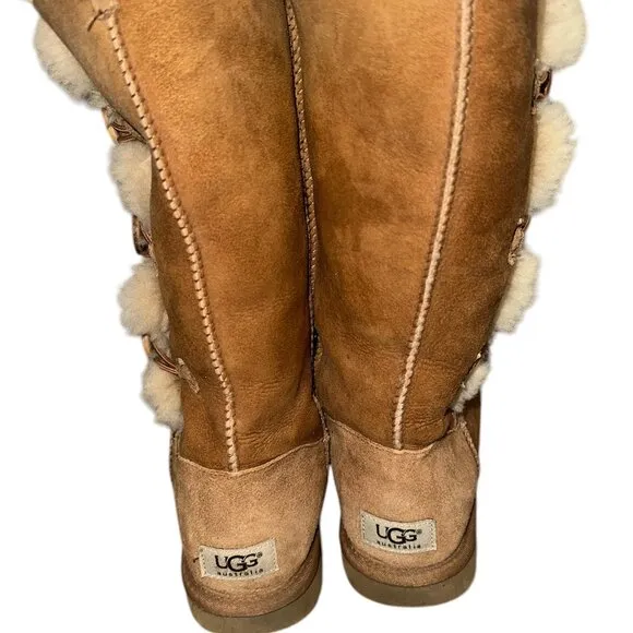 UGG Women's Tall‎ Bailey Button Boots - Chestnut, Size 8