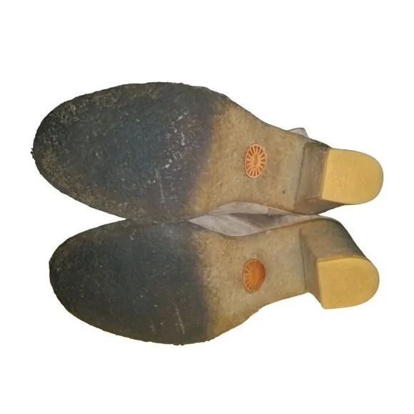 UGG Australia Crepe Boots Women Sz 9 Block Heel Suede Buckle Winter Boho‎
