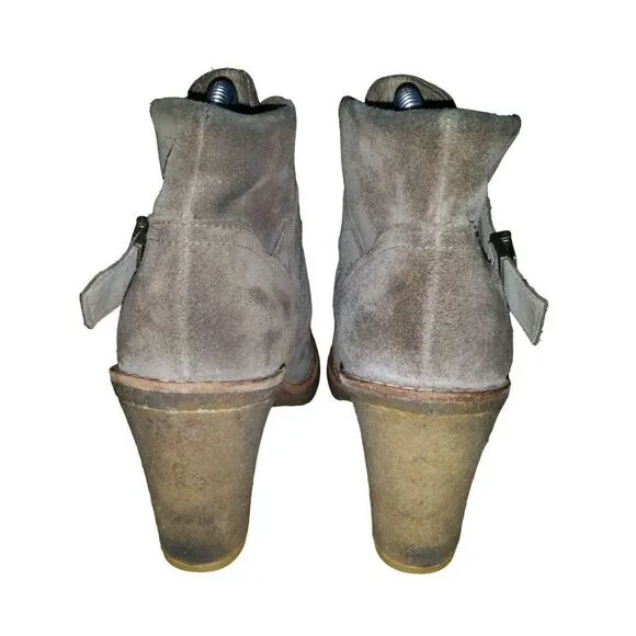 UGG Australia Crepe Boots Women Sz 9 Block Heel Suede Buckle Winter Boho‎