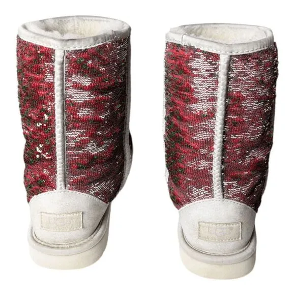 UGG Classic Short Sequin Winter Boot Size 7