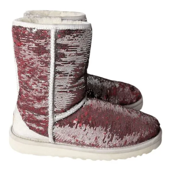 UGG Classic Short Sequin Winter Boot Size 7
