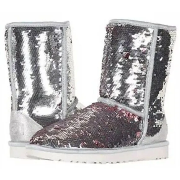 UGG Classic Short Sequin Winter Boot Size 7
