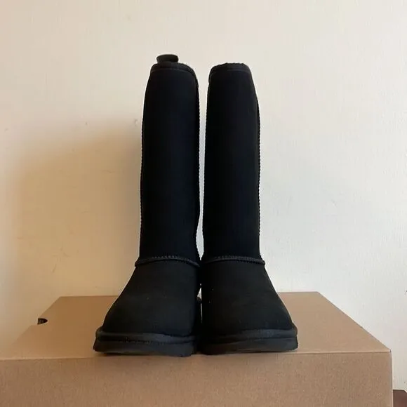 UGG Kids' Classic Tall II Boots Black USA Big Kid Size 4Y/UK 3/EU 36(MSRP$180)