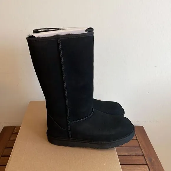 UGG Kids' Classic Tall II Boots Black USA Big Kid Size 4Y/UK 3/EU 36(MSRP$180)