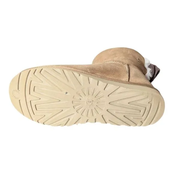 UGG Mini Bailey Bow Corduroy &quot;Chestnut&quot; Winter Boot Size 8