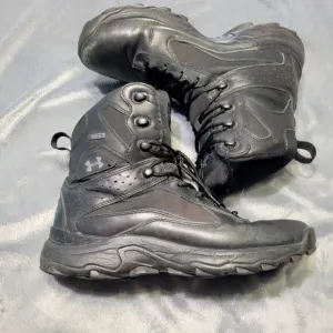 Under Armour Gore-Tex Leather Hiking Boots Men 11 Black High Top Lace Up Protect