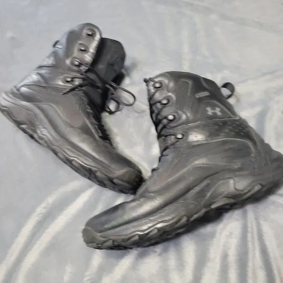 Under Armour Gore-Tex Leather Hiking Boots Men 11 Black High Top Lace Up Protect