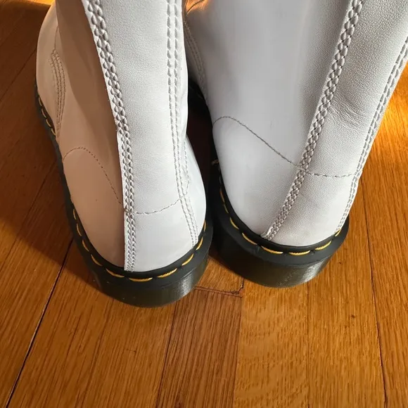 Unisex White Dr. Martens Lace-up 1460 Boots, Size 11 Women’s/10 Men, NWOB
