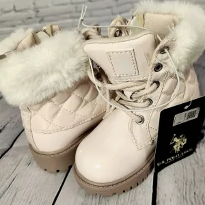 US Polo Little Girls Pink Boots NEW Sz 5