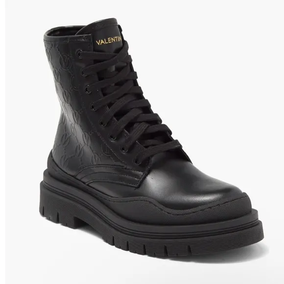 VALENTINO BY MARIO VALENTINO Ivana Lug Sole Combat Boot Women size 7 Brand New