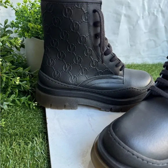VALENTINO BY MARIO VALENTINO Ivana Lug Sole Combat Boot Women size 7 Brand New