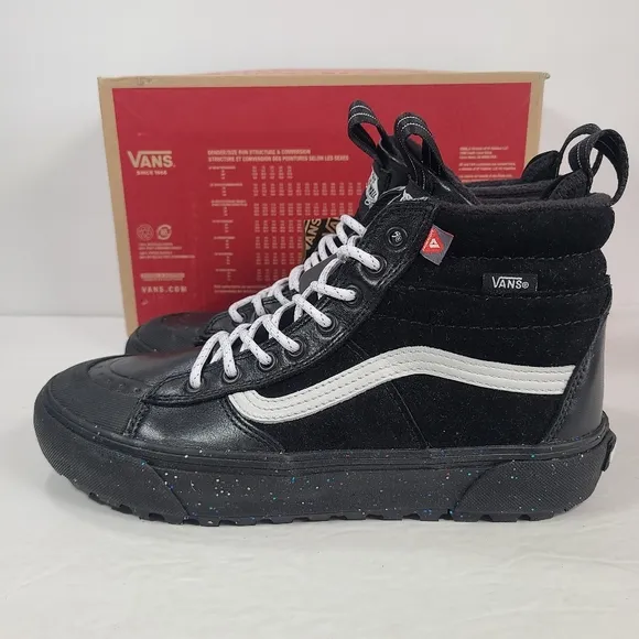 Vans Sk8-Hi MTE-2 Glitter Black Glitter Winter Shoes Women's Size 9