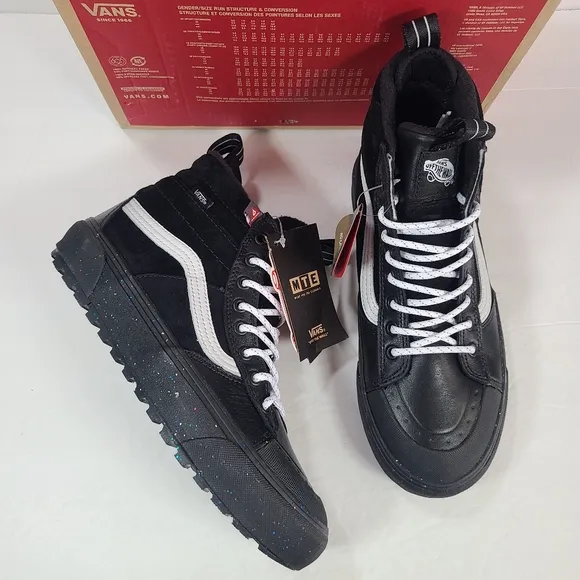 Vans Sk8-Hi MTE-2 Glitter Black Glitter Winter Shoes Women's Size 9
