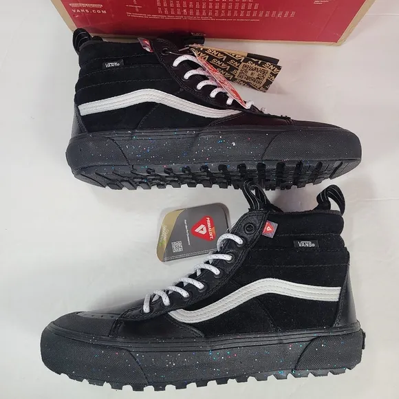 Vans Sk8-Hi MTE-2 Glitter Black Glitter Winter Shoes Women's Size 9
