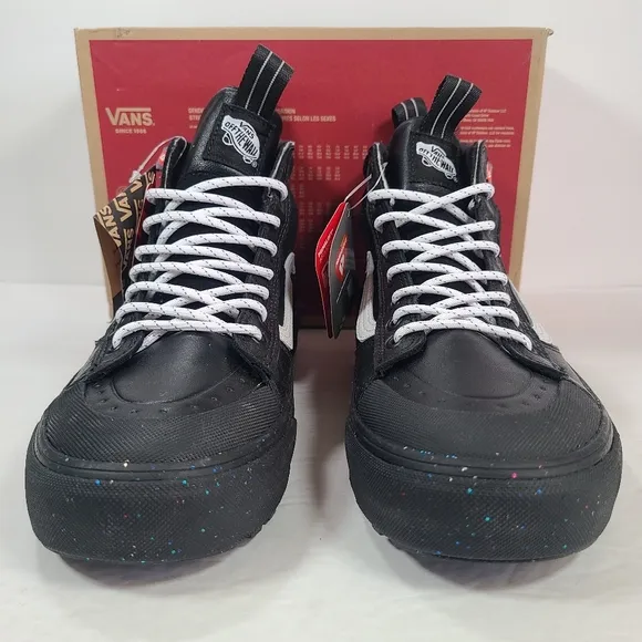 Vans Sk8-Hi MTE-2 Glitter Black Glitter Winter Shoes Women's Size 9