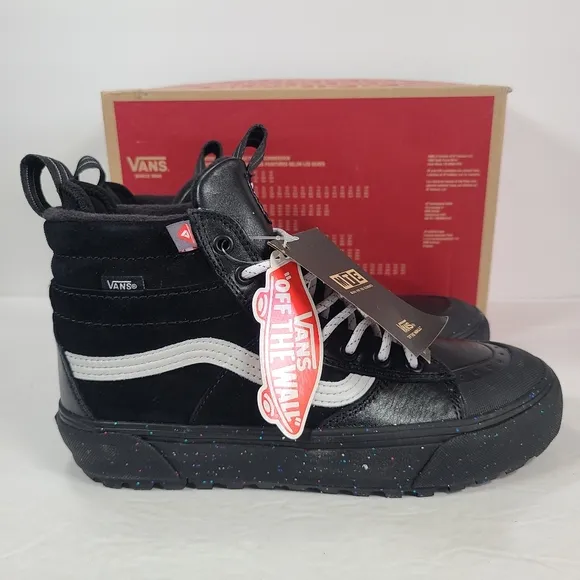 Vans Sk8-Hi MTE-2 Glitter Black Glitter Winter Shoes Women's Size 9