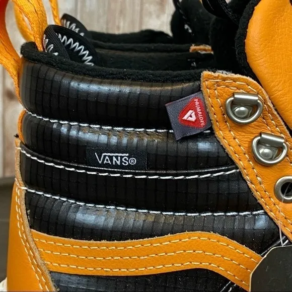 Vans Sk8-Hi Mte 2.0 Dx Apricot/Black High Top Leather Sneaker Boots Size 6.5