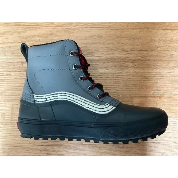 Vans Standard Mid Snow MTE Grey/Black Winter Waterproof Boots Men Size 11 New