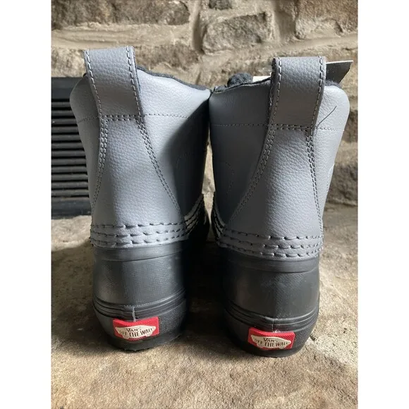 Vans Standard Mid Snow MTE Grey/Black Winter Waterproof Boots Men Size 11 New