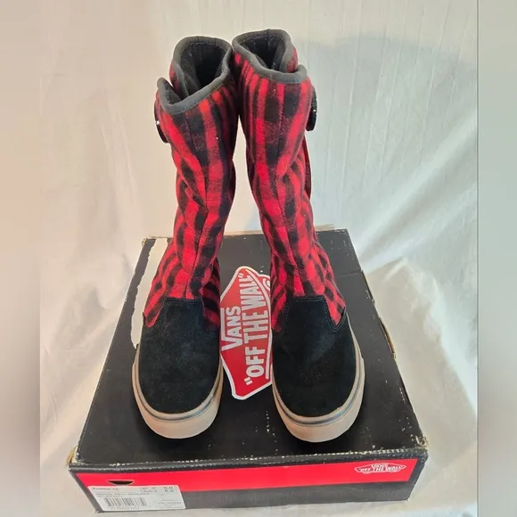 Vans Unisex Boots Phoebe Quilted Plaid Insulated Men’s 5 Women's 6.5 New