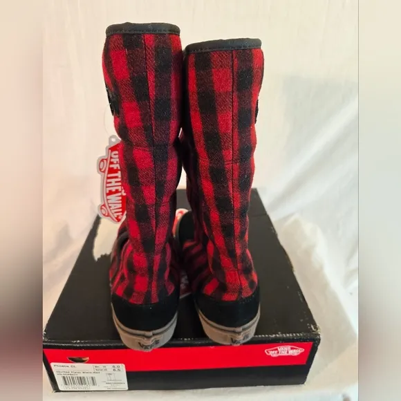 Vans Unisex Boots Phoebe Quilted Plaid Insulated Men’s 5 Women's 6.5 New