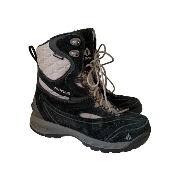Vasque Pow Pow Ultradry Waterproof Boots Women's Size 10M Winter Hiking Black