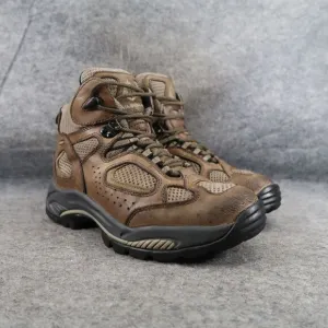 Vasque Shoes Womens 7.5 Hiking Boots Lace Up Mid Leather Outdoor Active Sport