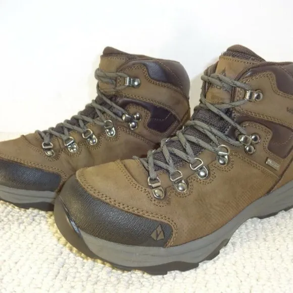 𝅺vasque St Elias Youth Size 6M Brown Leather Waterproof Hiking Boots Shoes 7206